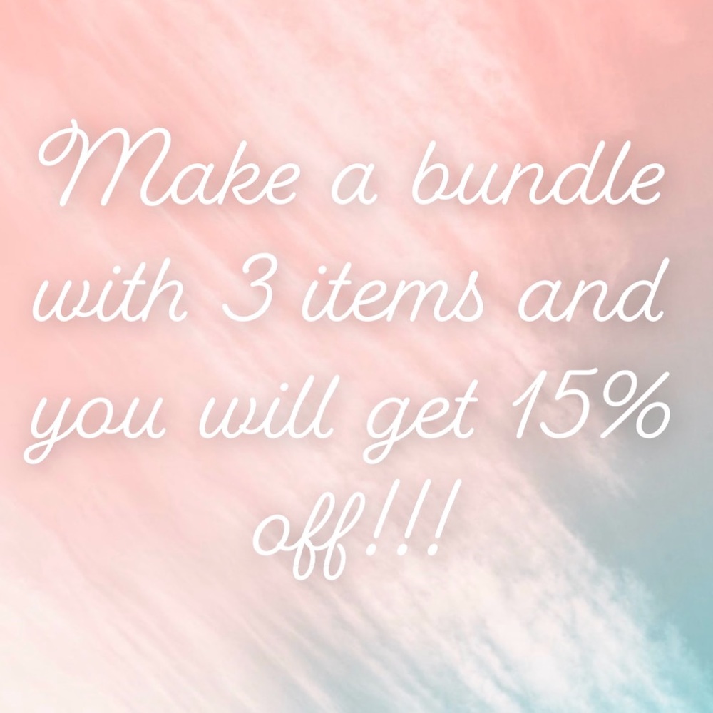 Make a Bundle with 3 items to get a discount!💕